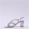 Una Healy Dilemma Strappy Block Heel - Silver Sparkle